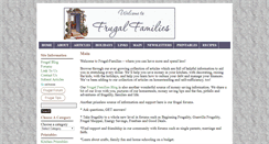 Desktop Screenshot of frugal-families.com