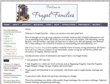 Tablet Screenshot of frugal-families.com